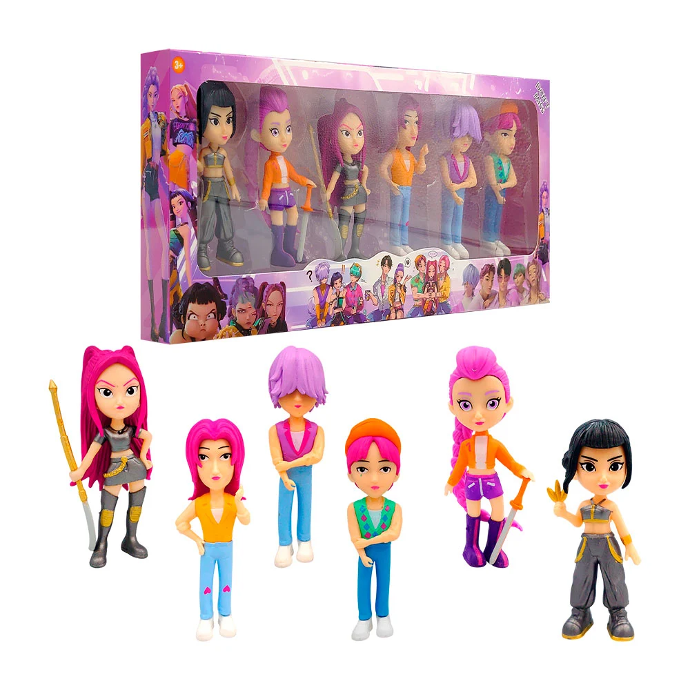 Paquete con 6 figuras coleccionables de kpop demon hunters, 10cm / 85…