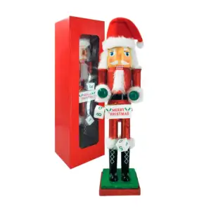 Figura decorativa, cascanueces con brillantina y calendario merry chr…