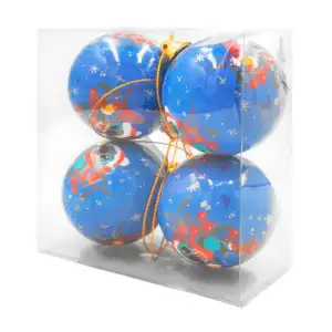Paquete con 4 esferas navideñas de 6cm con estampado de stitch / ats-…
