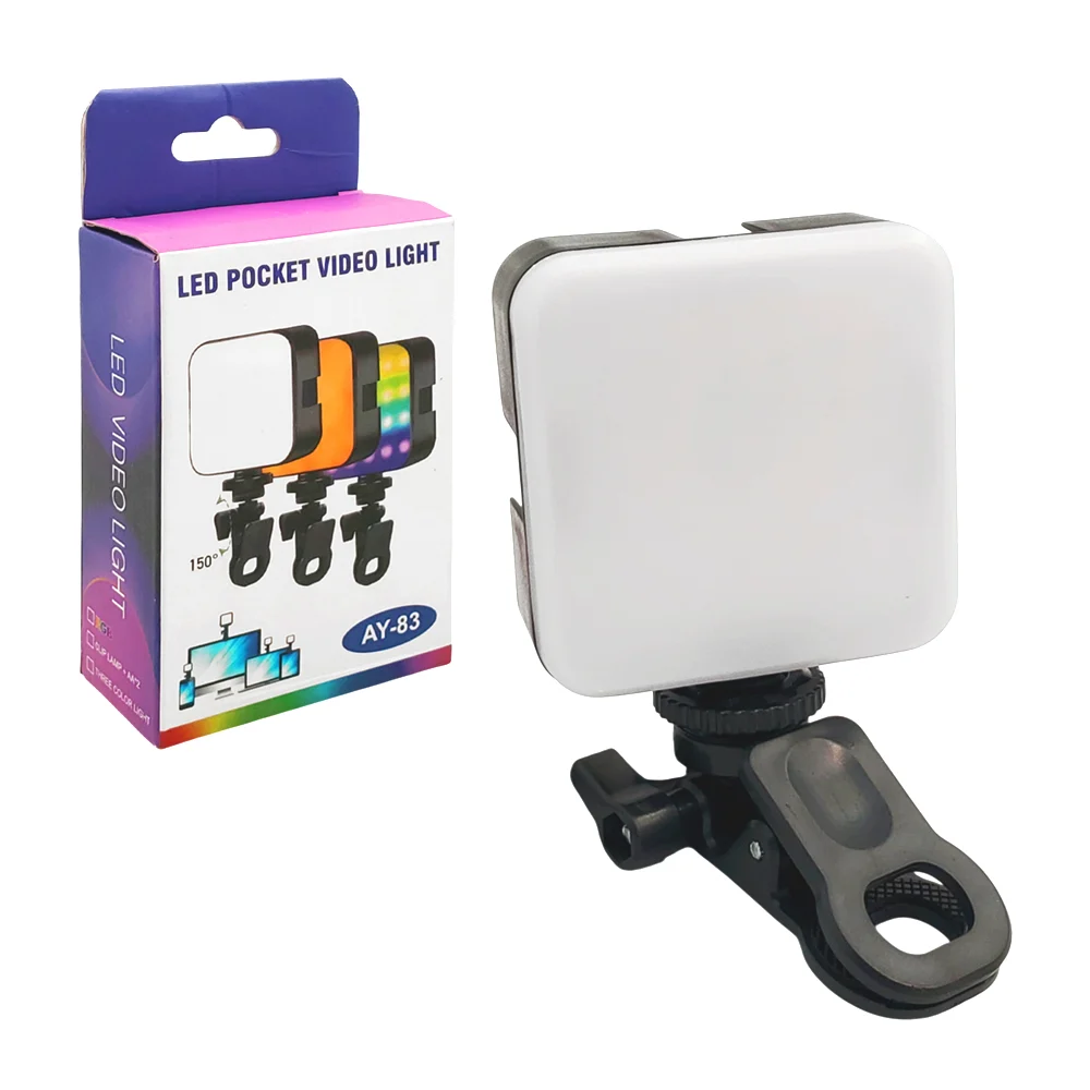 Lampara led pocket para celular con soporte, 8 modos de luz / 150 gra…
