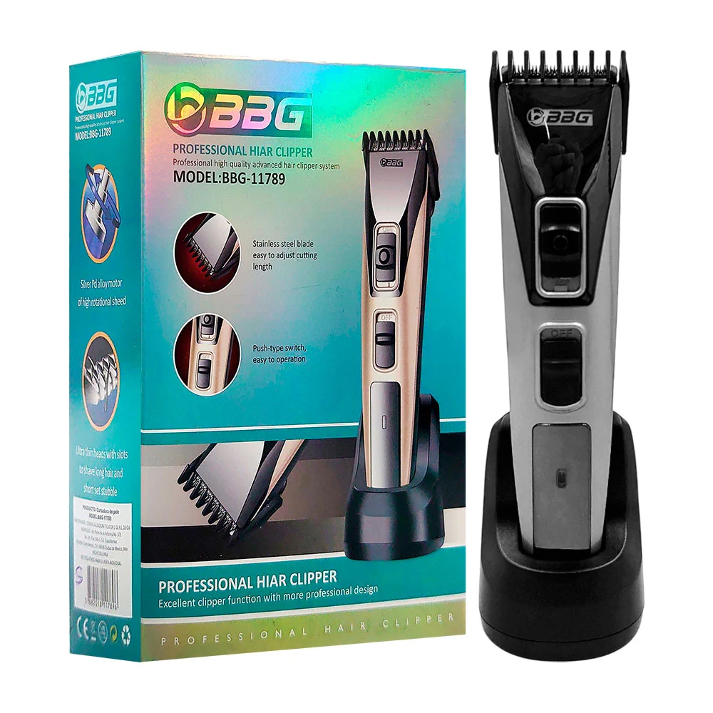 Máquina rasuradora inalámbrica, cabezales intercambiables + base / bb…