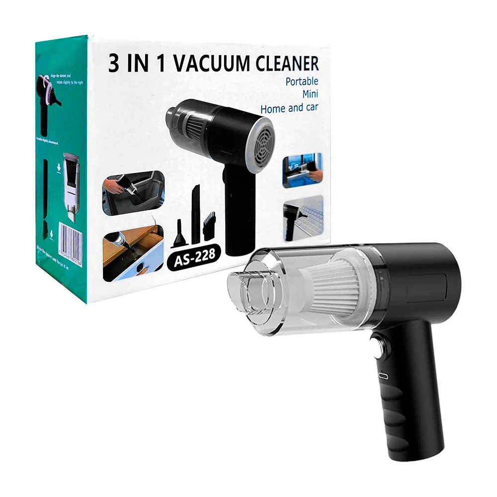 Mini aspiradora recargable portátil con 3 cabezales intercambiables /…