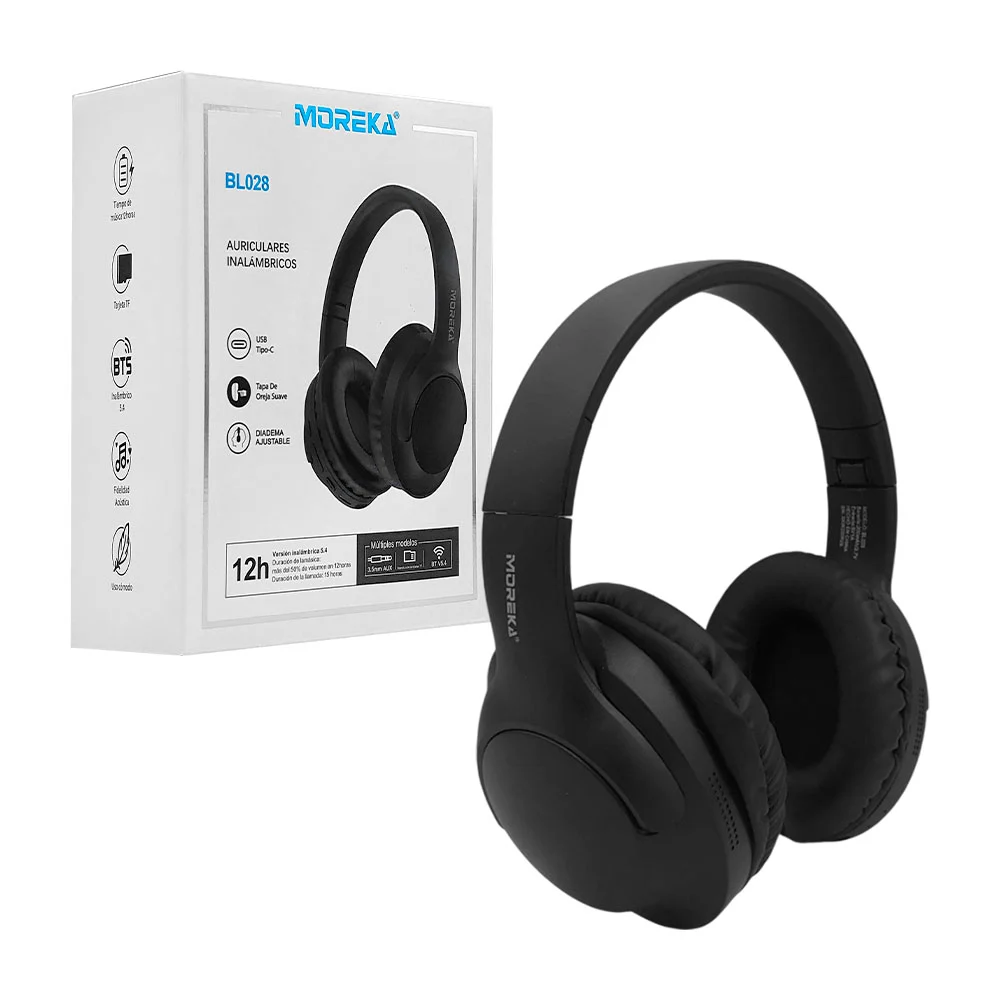 Audífono de diadema, inalámbricos, recargables con diseño ergonómico,…