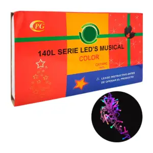 Serie decorativa músical, 140leds multicolores de 7 metros / ca7141c