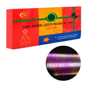 Serie decorativa músical, 140leds multicolores con iluminación 360, 7…