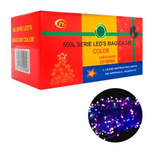 Serie mágica decorativa, 500 luces multicolores, cable verde / ca7505…