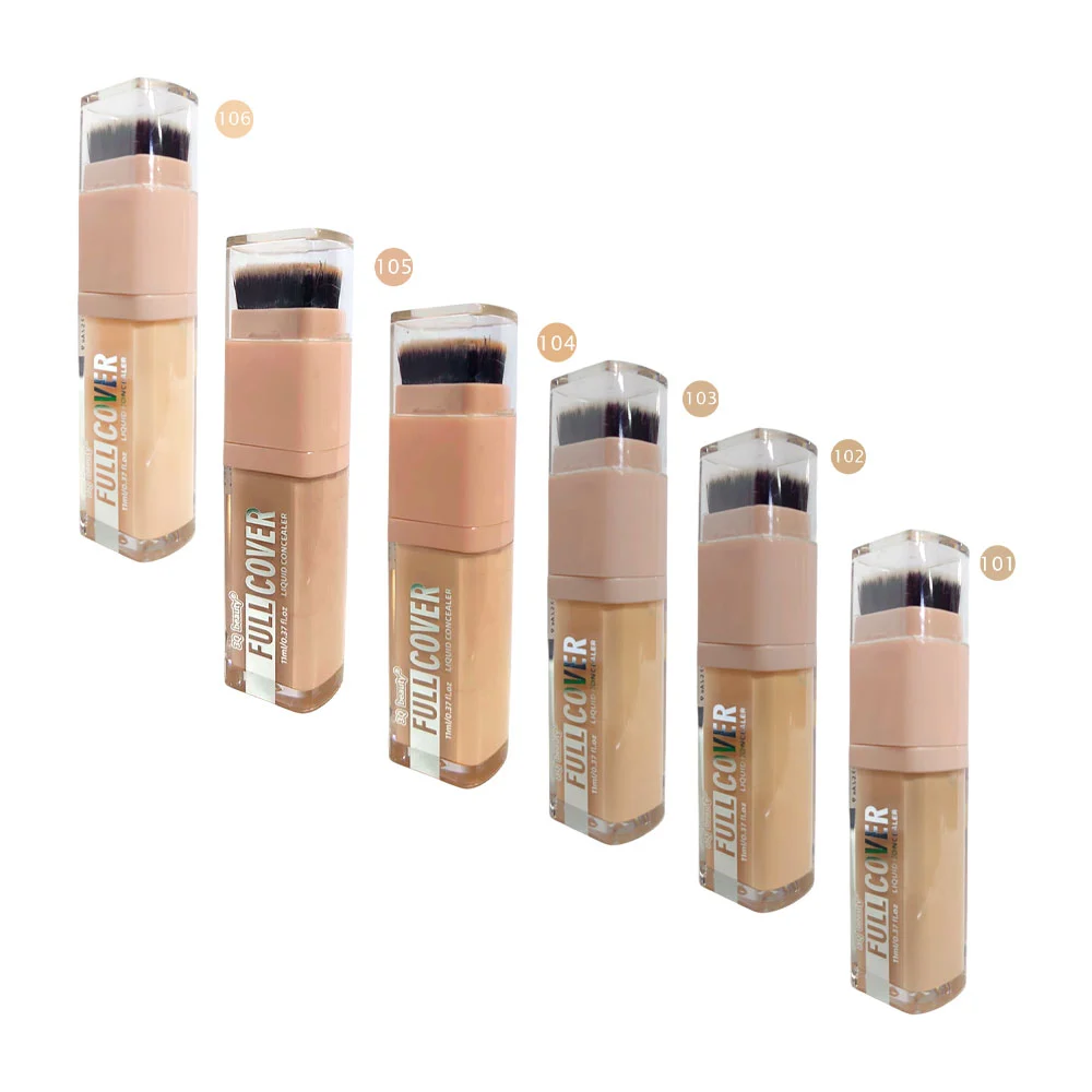 Corrector líquido beauty, cobertura alta + brocha difuminadora, 11ml