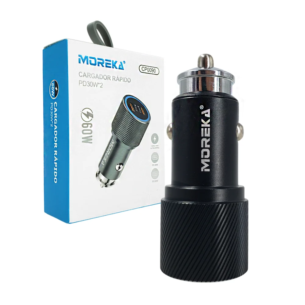 Plug cargador, carga rápida 60w, 2 puertos usb-c, variedad de colores…