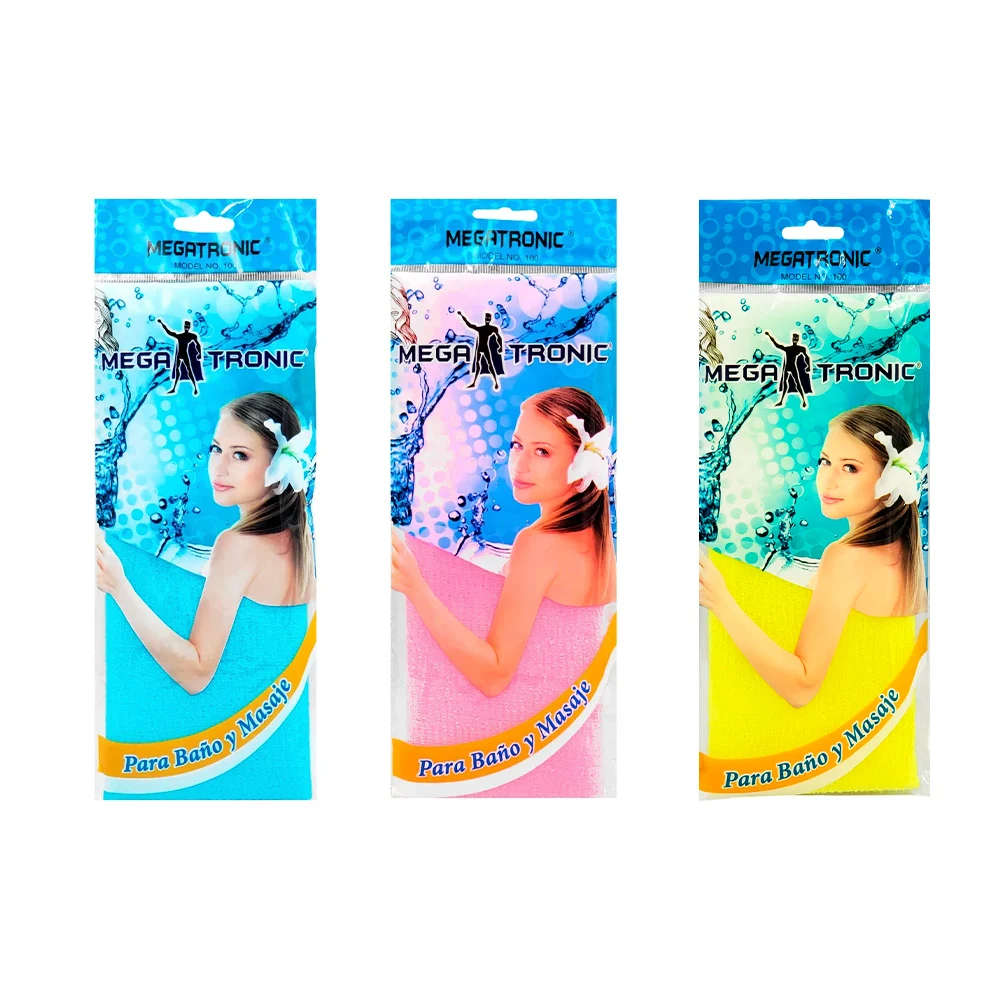 1pza Estropajo para ducha, áspero, para masajes de cuerpo, colores va…
