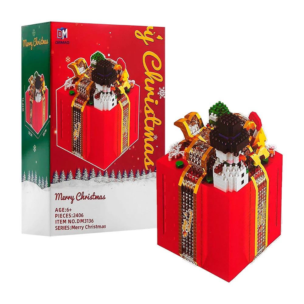 Armable de mini bloques armables, 2406 pzas, caja de regalo con muñec…