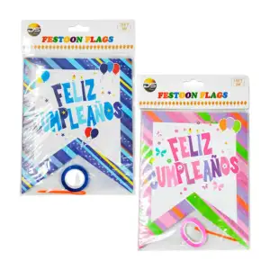 Banderín guirnalda decorativa de feliz cumpleaños, 3m / festoon flags…