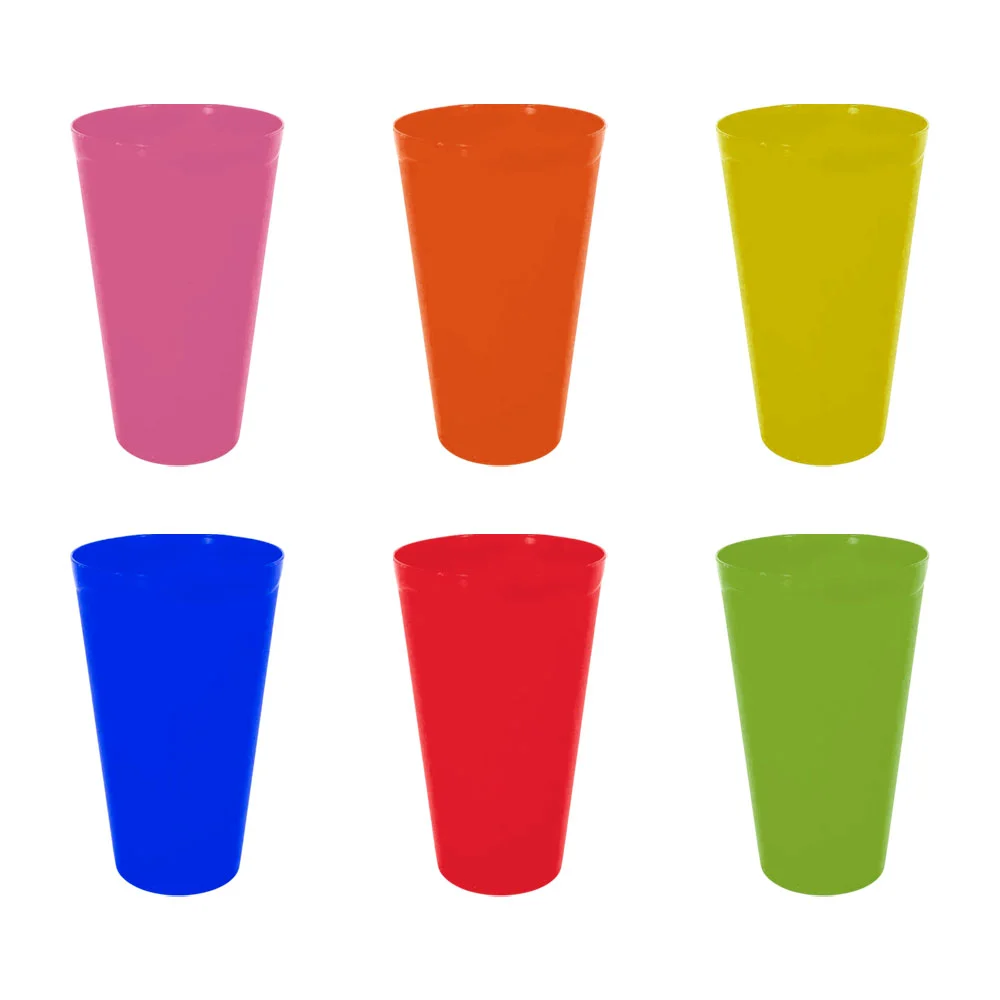 Vaso de plástico con capacidad de 1lt, diseño liso, variedad de color…