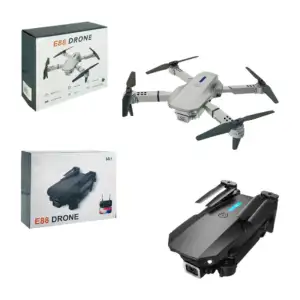 Dron e88 con cuatro hélices + accesorios, variedad de colores / e88 d…