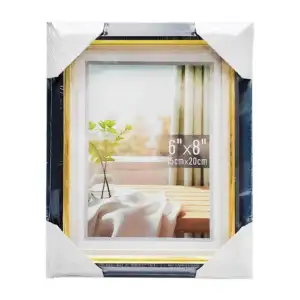 Portarretrato con estilo elegante de 15x20cm, efecto 3d y toque dorad…