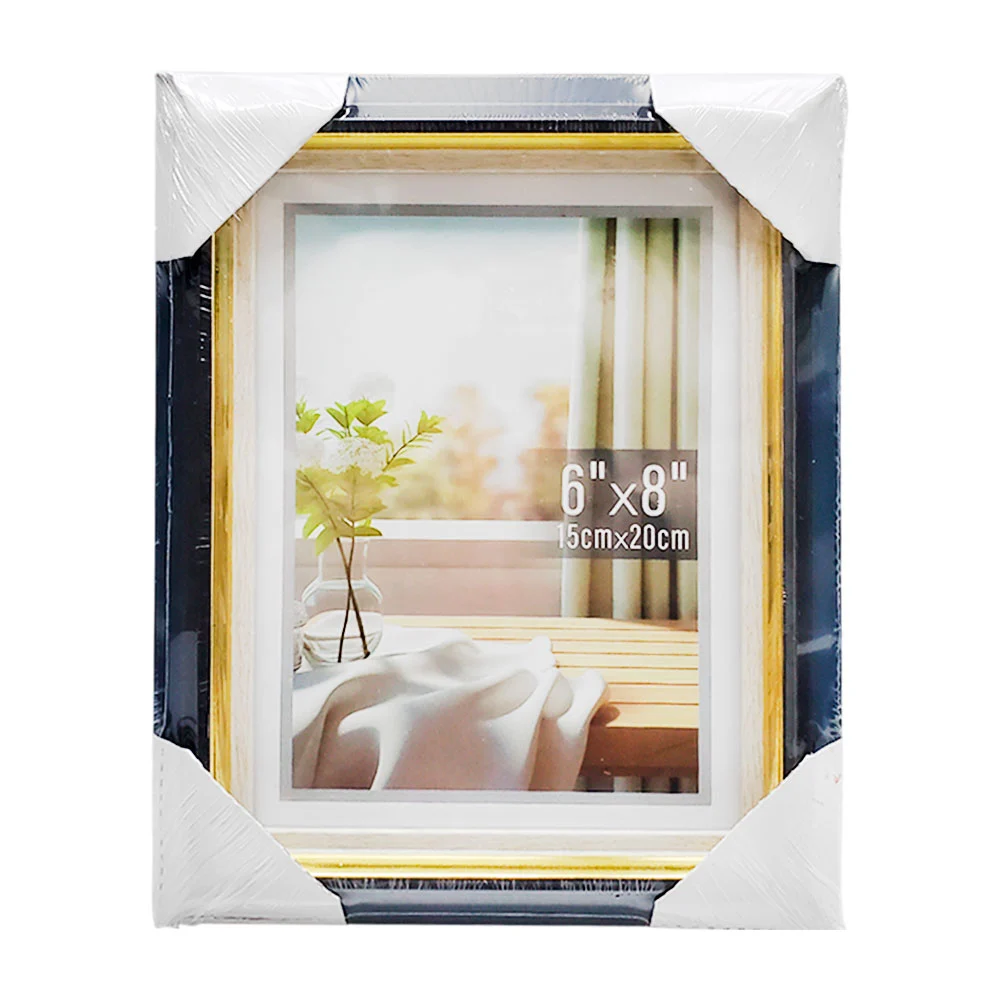 Portarretrato con estilo elegante de 15x20cm, efecto 3d y toque dorad…