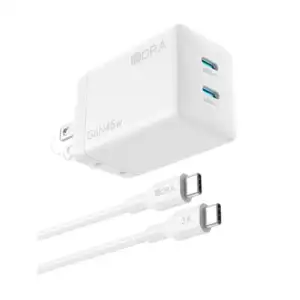 Combo cargador 1hora, carga rápida 45w con doble puerto usb-c y cable…