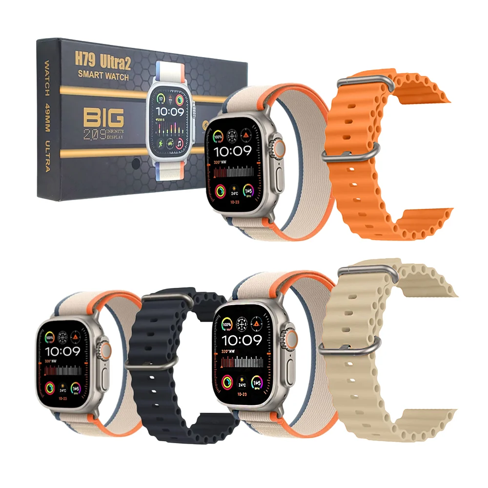 Smart watch h79 ultra 2 con 2 correas intercambiables + cargador, col…