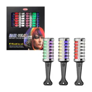 Paquete con 3 cepillos para pintar el cabello, 6 colores diferentes, …