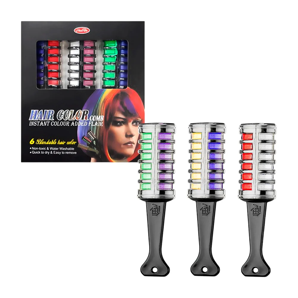 Paquete con 3 cepillos para pintar el cabello, 6 colores diferentes, …
