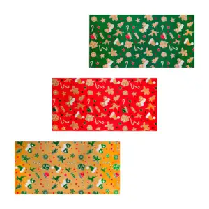 Paquete con 20 pliegos de papel koreano con temática navideña, varios…