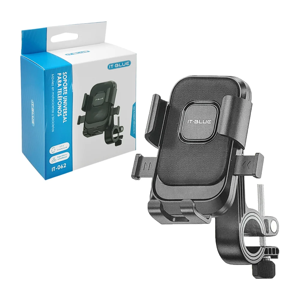 Soporte universal para celular 360°, adaptable para motocicletas y bi…