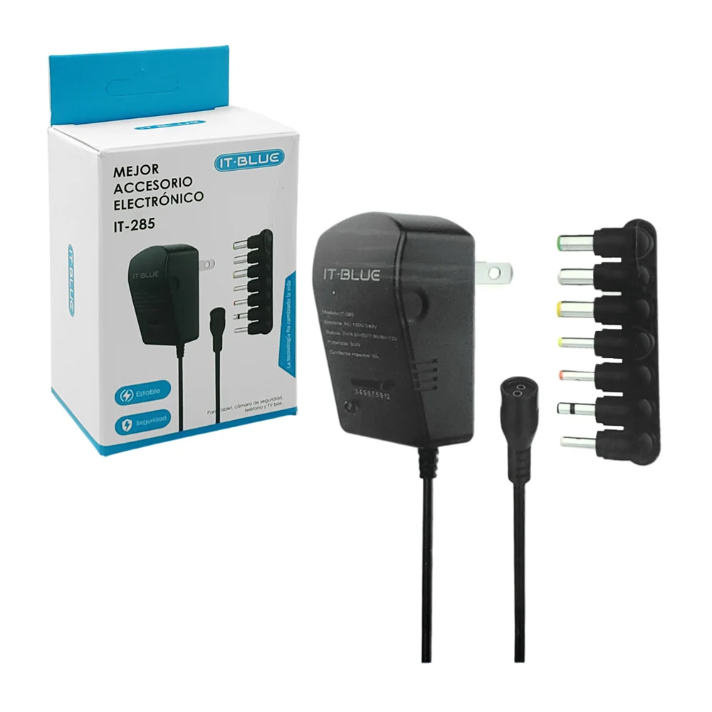 Adaptador de corriente universal con 8 puntas intercambiables y volta…