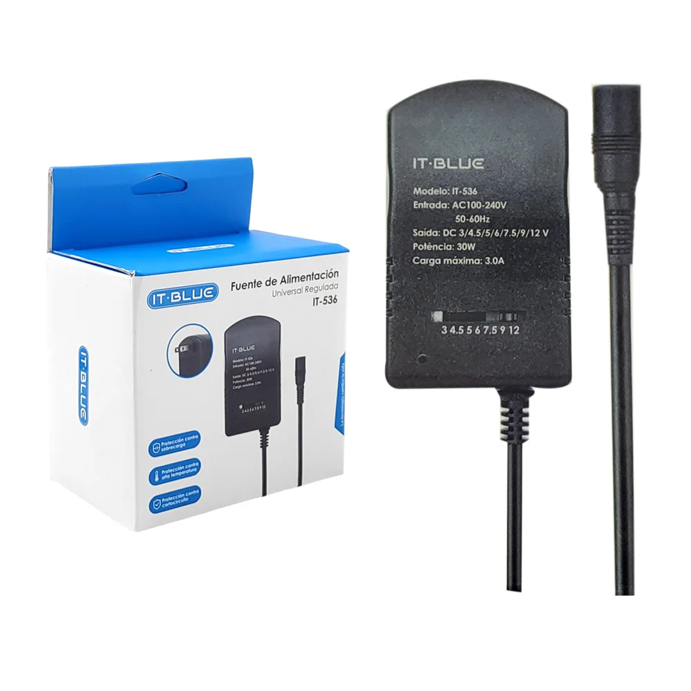 Adaptador de corriente universal con 8 conectores separados y voltaje…