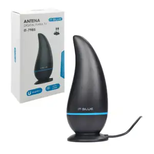 Antena digital para tv con diseño tipo gota, base magnética y conexió…
