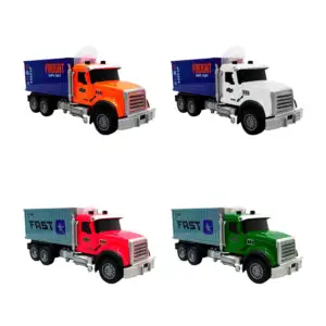 Camion tipo trailer de juguete con lanzador spray, luz y sonido, vari…