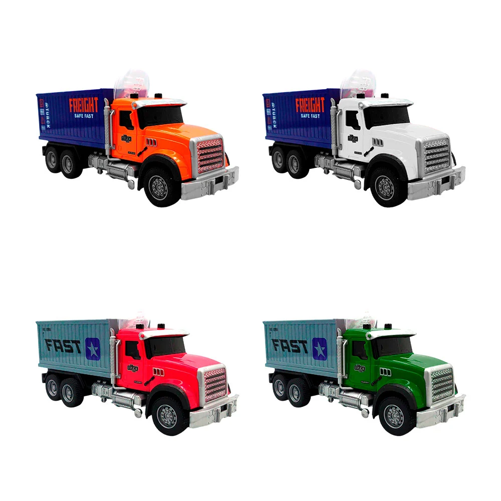 Camion tipo trailer de juguete con lanzador spray, luz y sonido, vari…