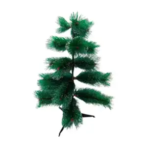 Árbol navideño decorativo, 90cm elegante con detalles nevados y 45 ra…