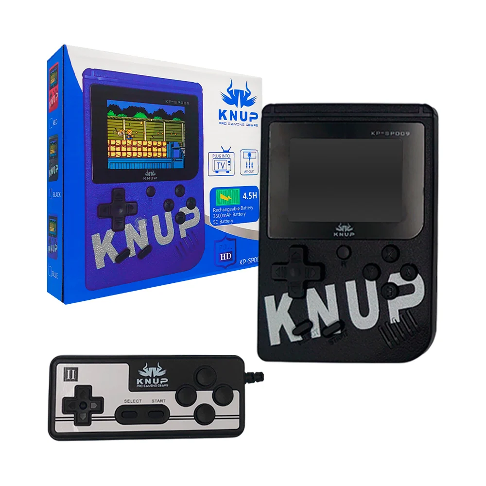 Mini consola portátil knup, múltiples juegos clásicos, control + acce…