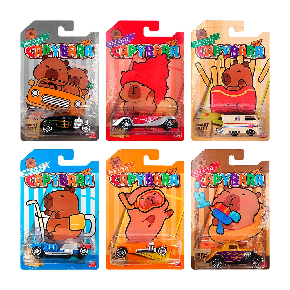 Carrito metálico coleccionable con temática de capibara, variedad de …