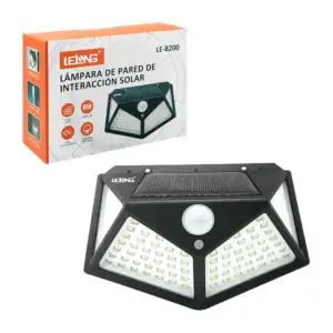 Lámpara de pared de interacción solar 1200mah, 3 todos de iluminación…