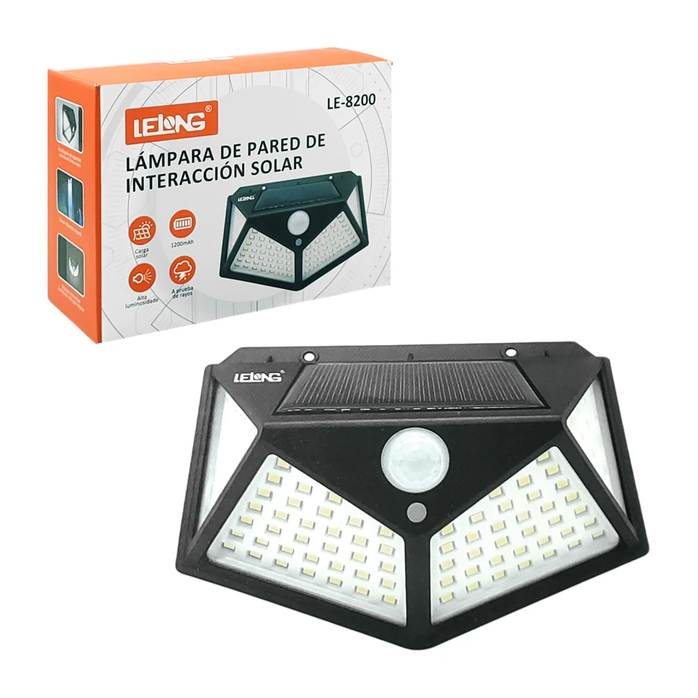 Lámpara de pared de interacción solar 1200mah, 3 todos de iluminación…