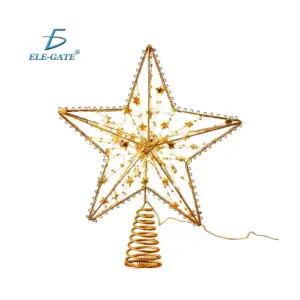 Punta de árbol en forma de estrella con luces led cálidas / led.91