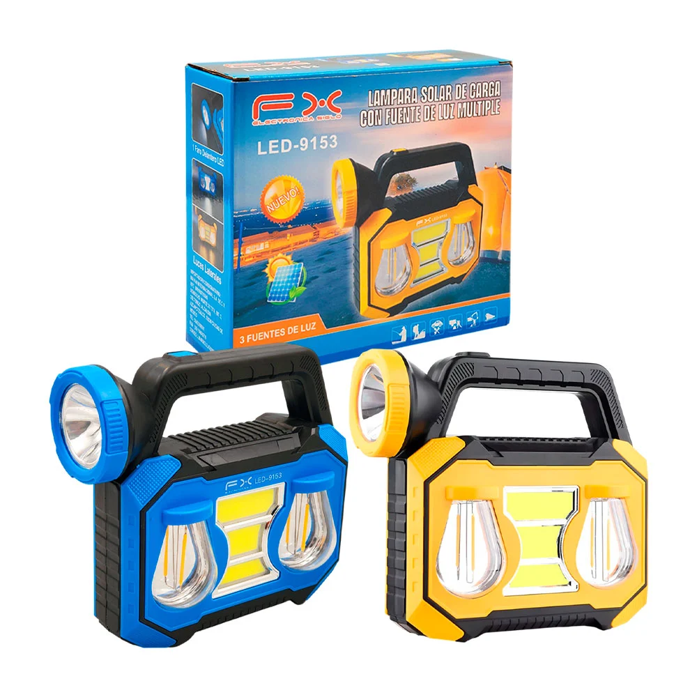Lampara solar led, con fuente de luz múltiple, 3 tipos de iluminación…