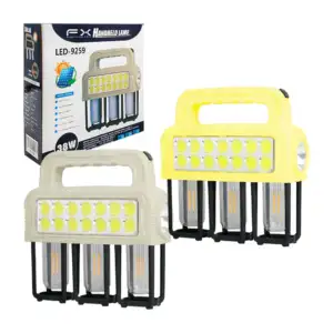 Lámpara solar portátil de 38w, 3 tonos de iluminación + cable usb tip…