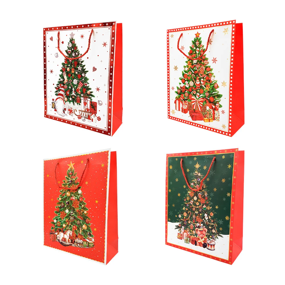Bolsa para regalo con estampado navideño, 26x32x10cm, variedad de mod…