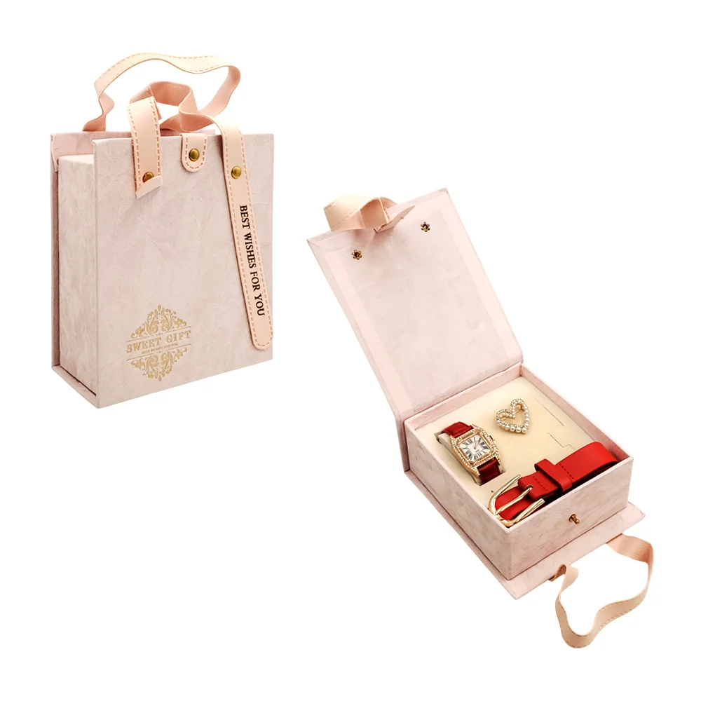 Kit de regalo con cinturón, broche y reloj de mano para dama, varios …
