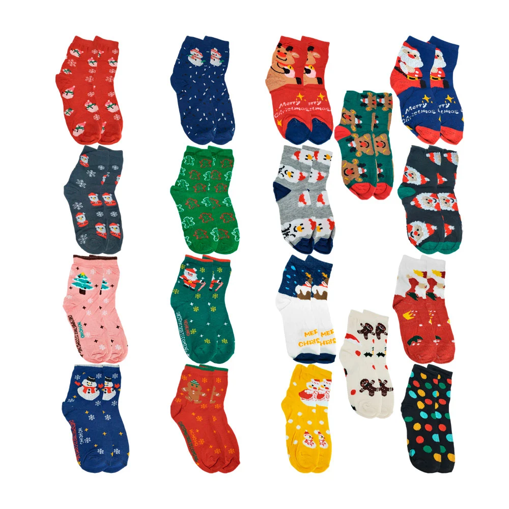 Paquete con 5 pares de calcetines con estampado navideño, varios mode…