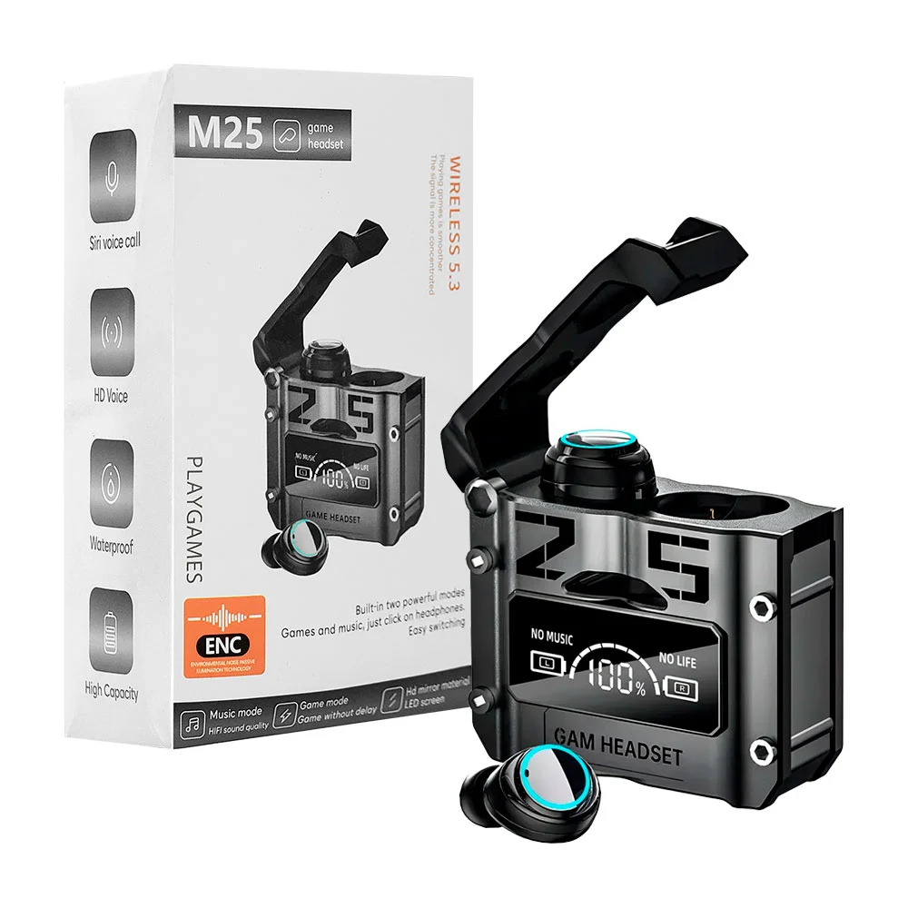 Audífonos inalámbricos, sonido envolvente + estuche play game con pan…
