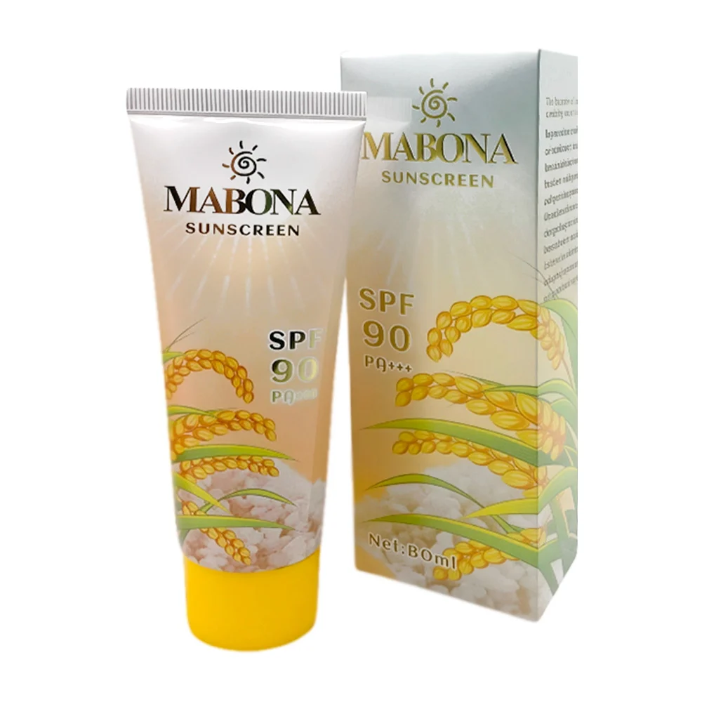 Bloqueador solar mabona, spf 90 en crema, pa+++ con extracto de arroz…