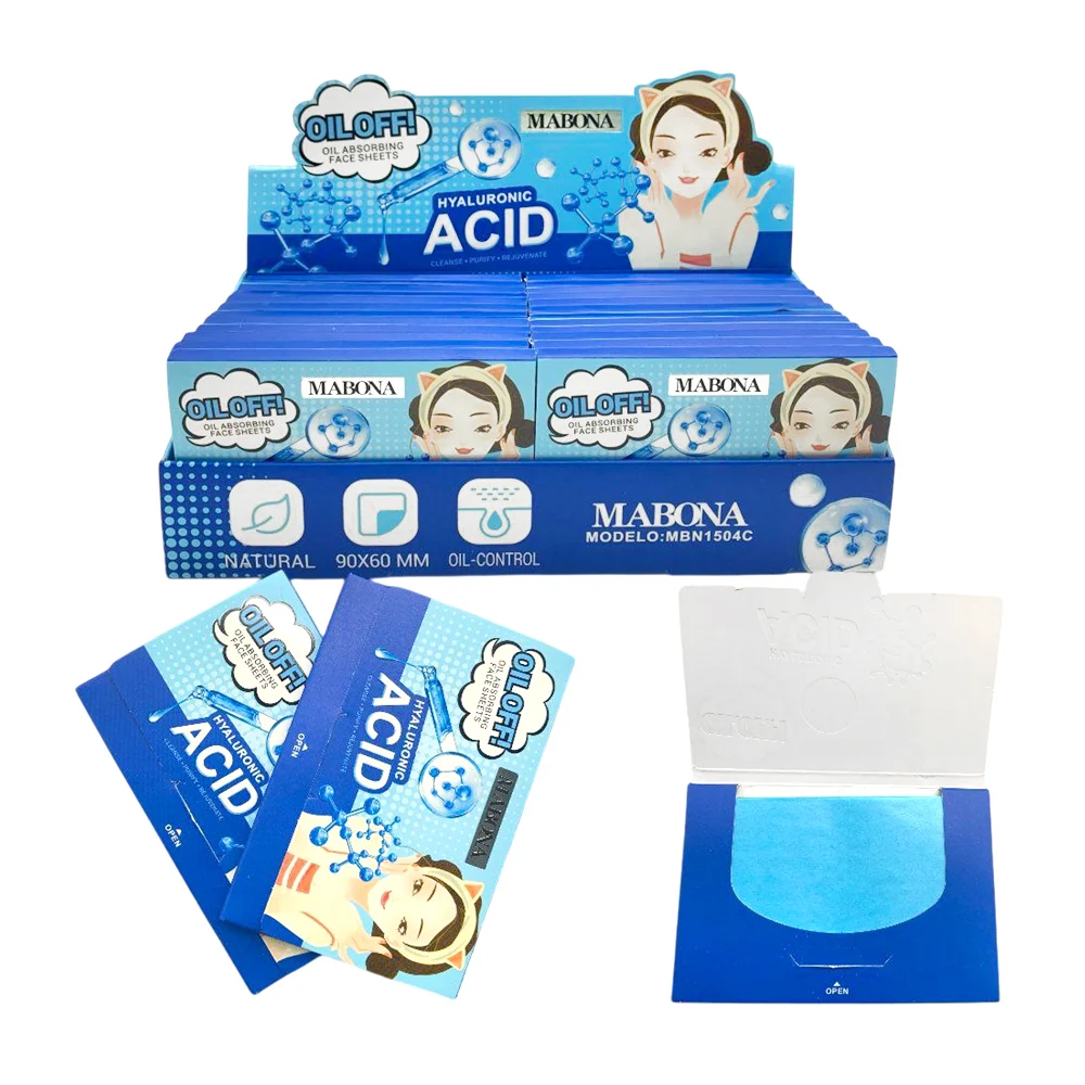 Paquete con 100 hojas, con ácido hialurónico, para absorber grasa fac…