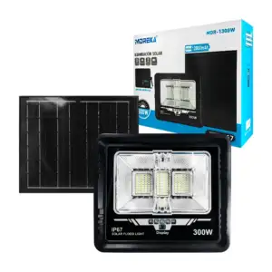Lámpara recargable de alta potencia, 300w - 12000mah + panel solar y …