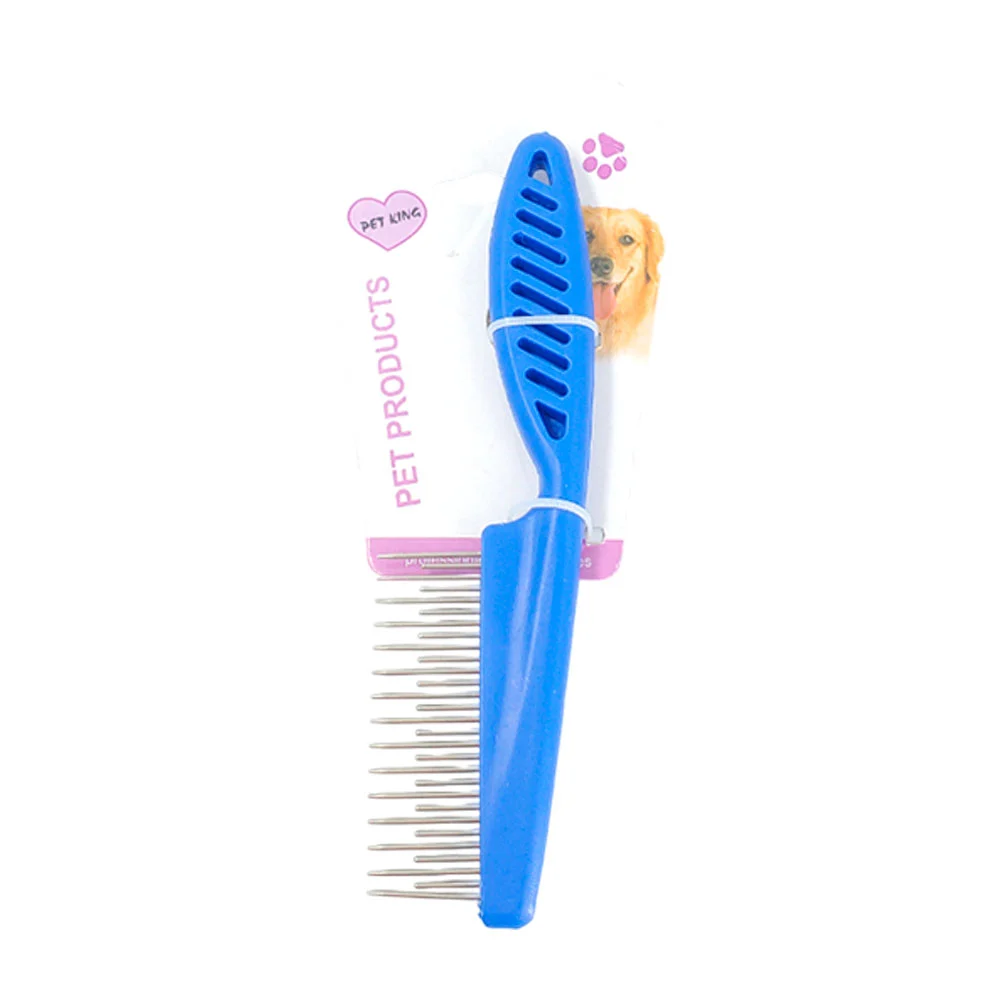 Peine para mascotas 20cm, cerdas largas y cortas metálicas, mango de …