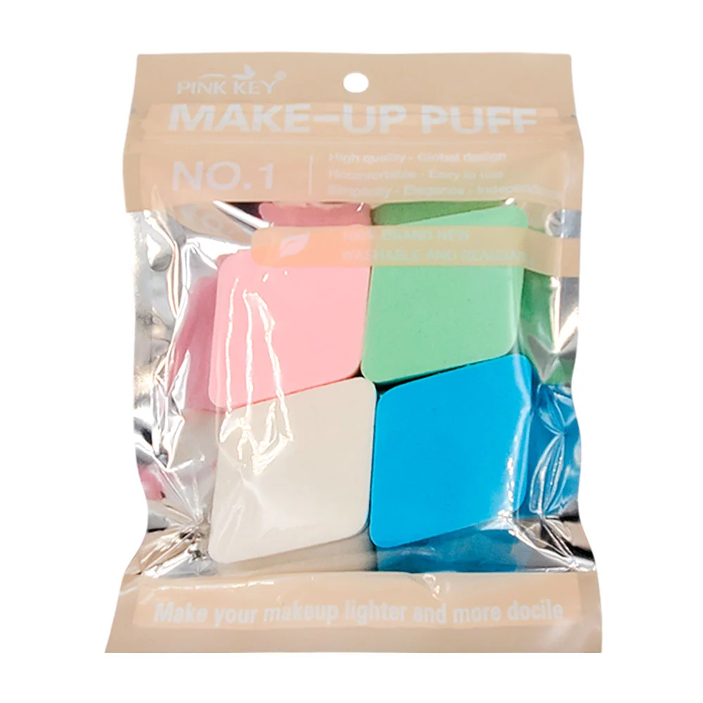 Paquete con 4 esponjas para maquillaje, forma de rombo, variedad de c…