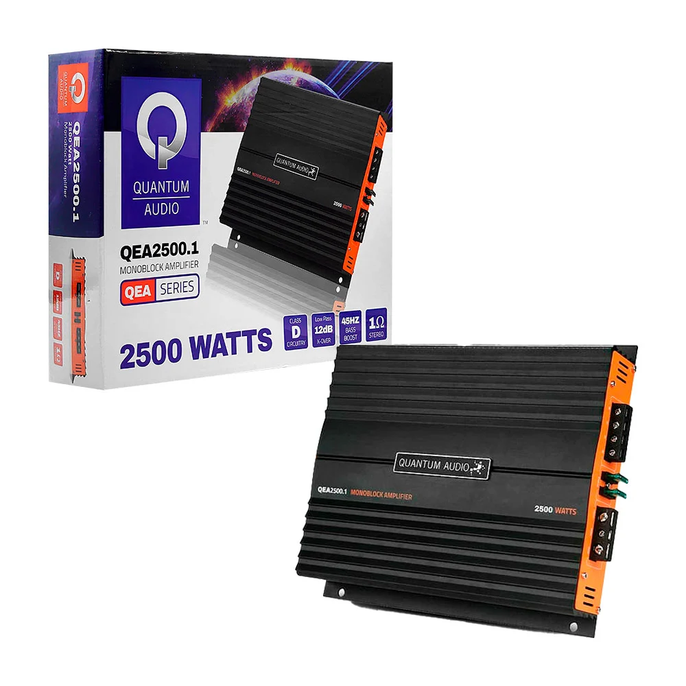 Amplificador estéreo con 2500w, 45hz, estéreo omega / quantum audio /…