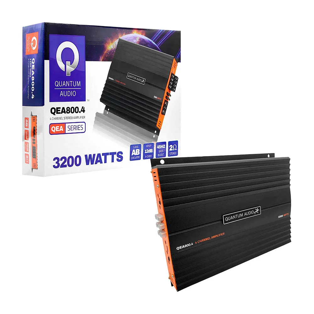 Amplificador estéreo con 4 canales, 3200w, 45hz / quantum audio / qea…