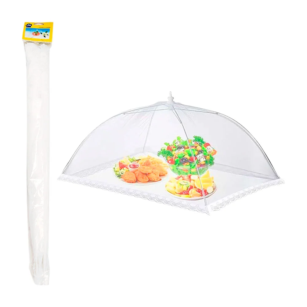 Carpa de cubierta de alimentos De malla plegable color blanco, 67x47x…